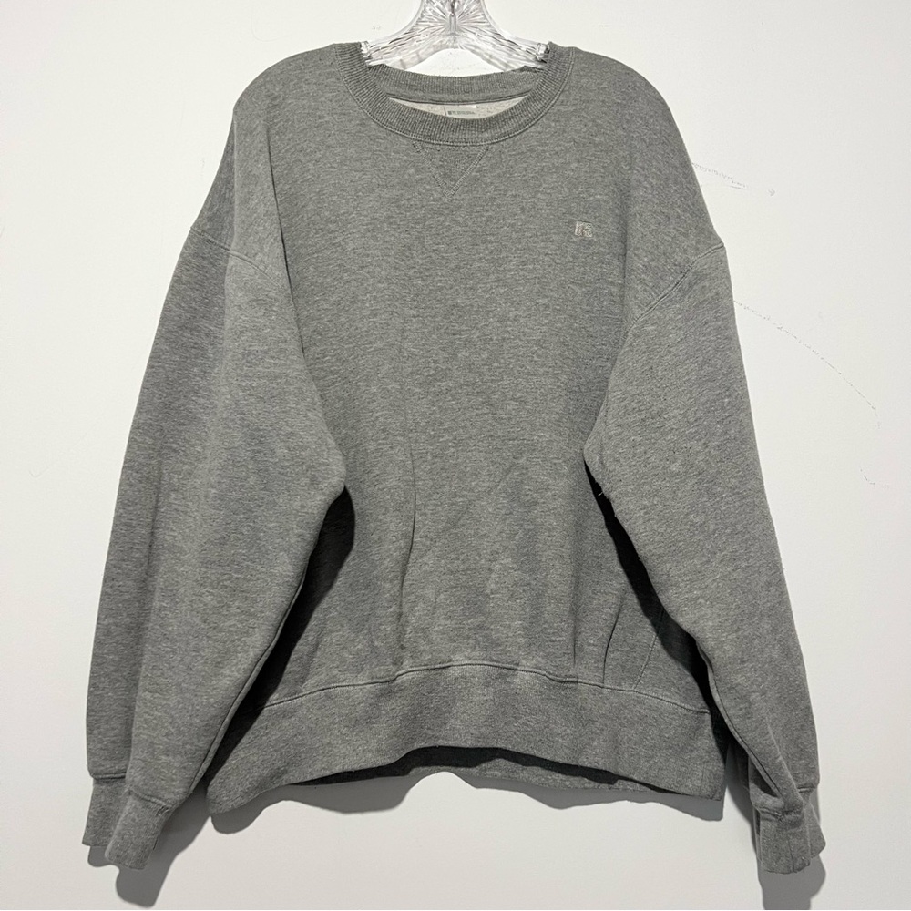Vintage Russell Athletic Crewneck Grey Oversized Sweatshirt Embroidered R -Sz XL